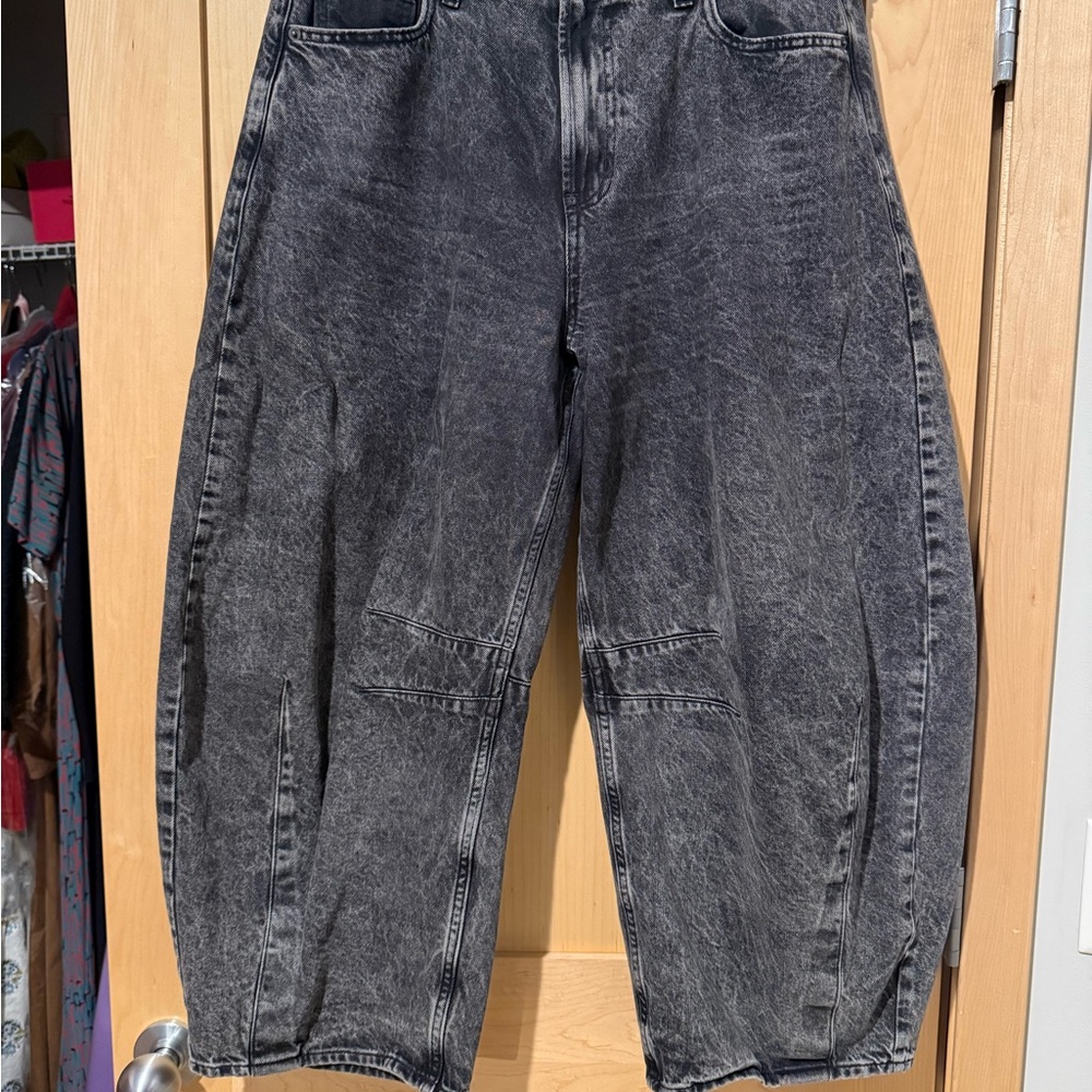 Black Women’s Denim Barrel Jeans